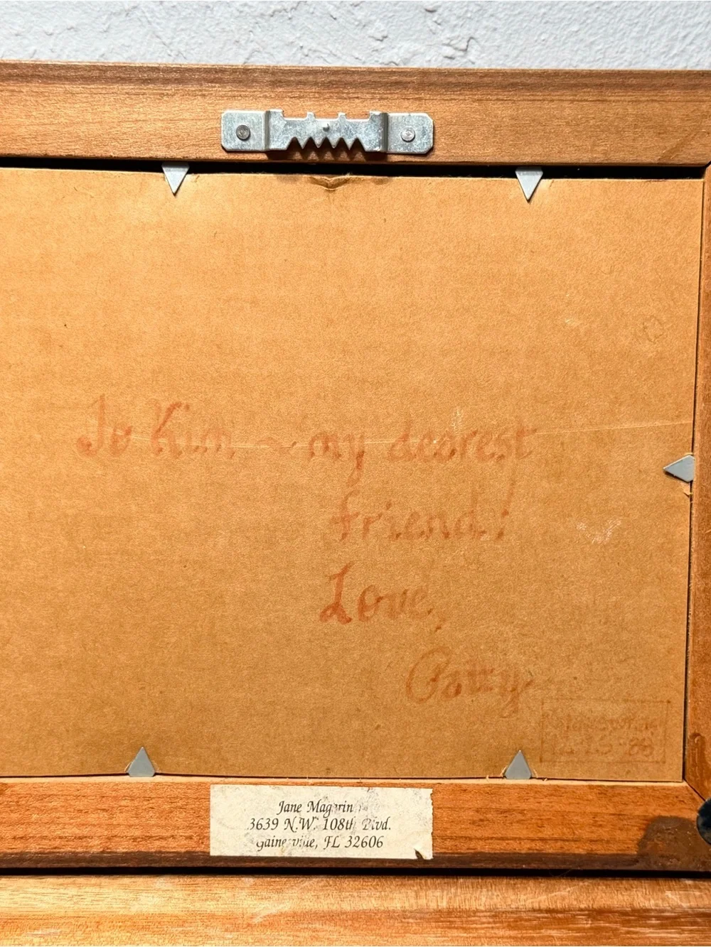 Vintage Framed Friendship Heirloom Wall Art - Green and Tan